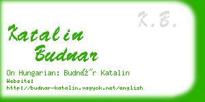 katalin budnar business card